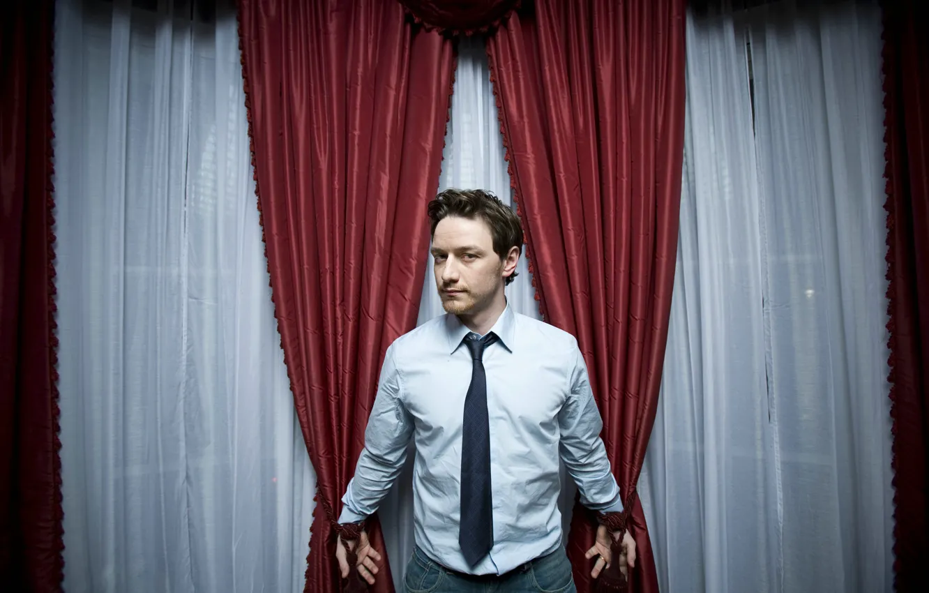 Photo wallpaper look, actor, curtains, James McAvoy, James McAvoy