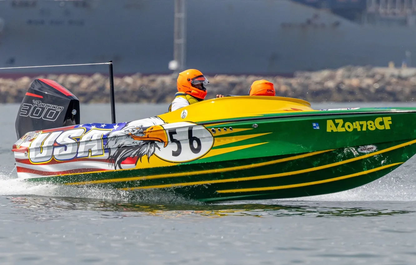 Photo wallpaper race, boat, speed