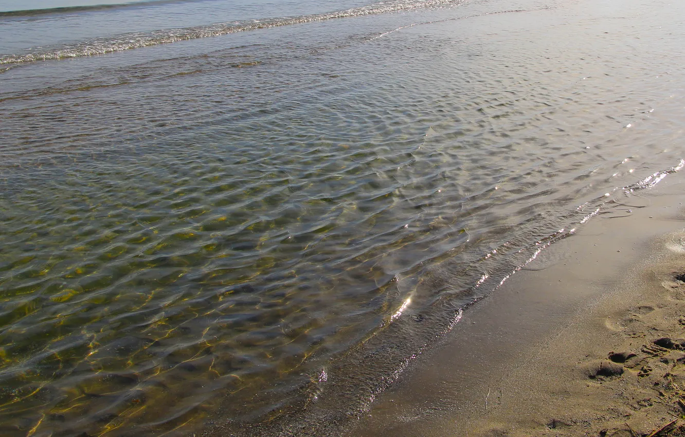 Photo wallpaper beach, sea, water, lake