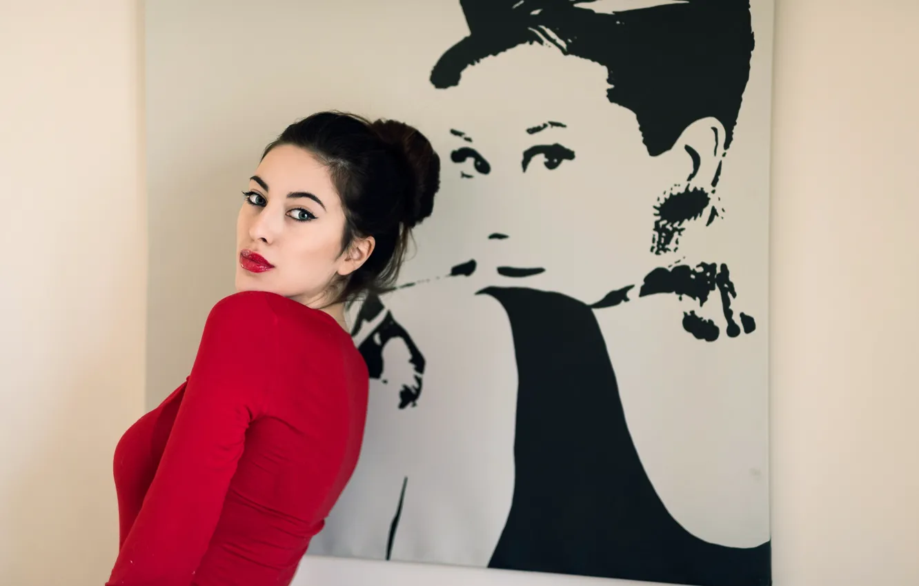 Photo wallpaper look, face, hair, picture, dress, lipstick, beauty, Serena