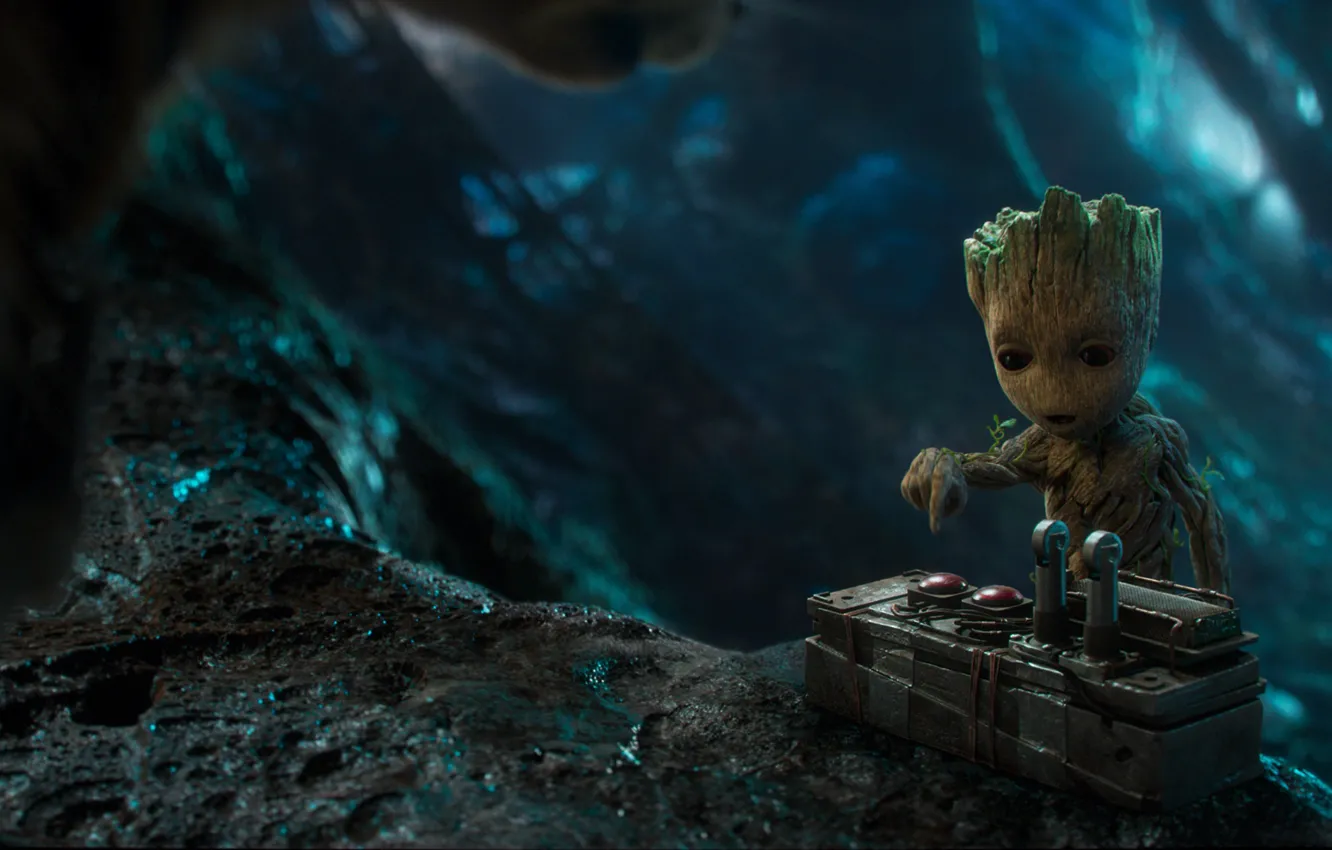 Photo wallpaper Marvel, Marvel, Guardians Of The Galaxy, Groot, Groot, Baby Groot, Guardians of The Galaxy Vol.2
