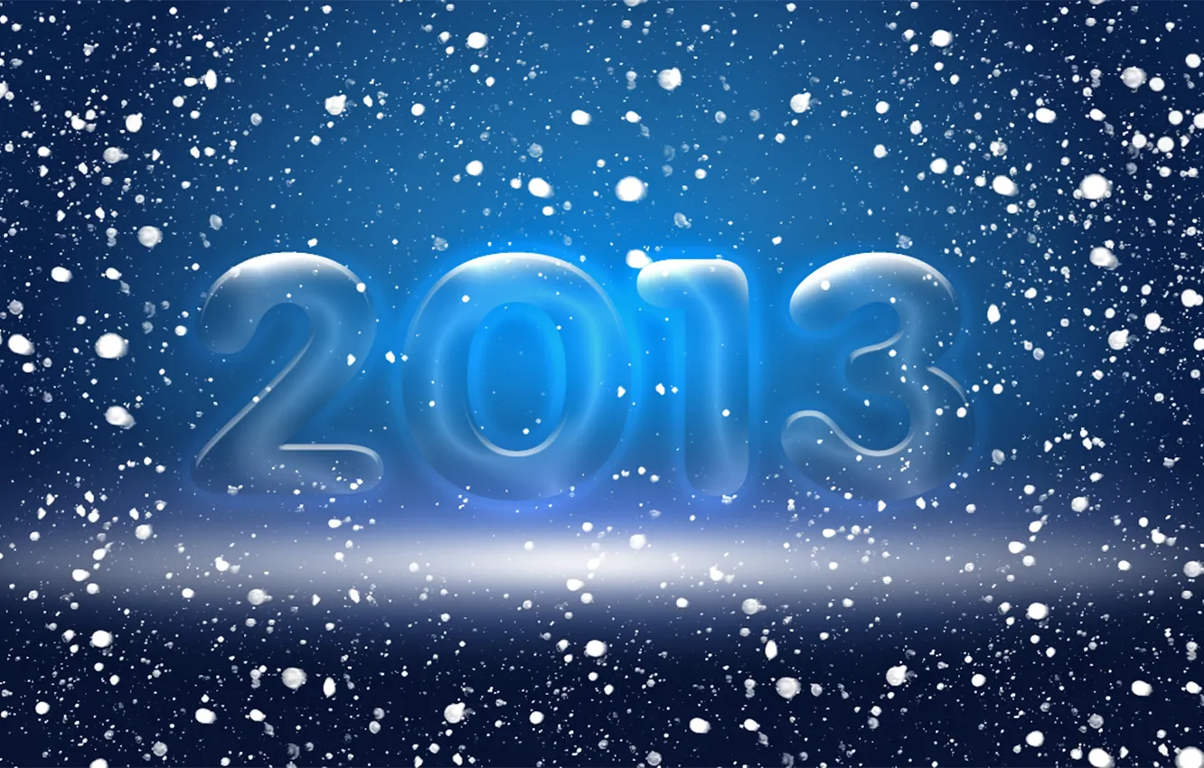 Photo wallpaper snow, blue, new year, 2012, 2013, 2014