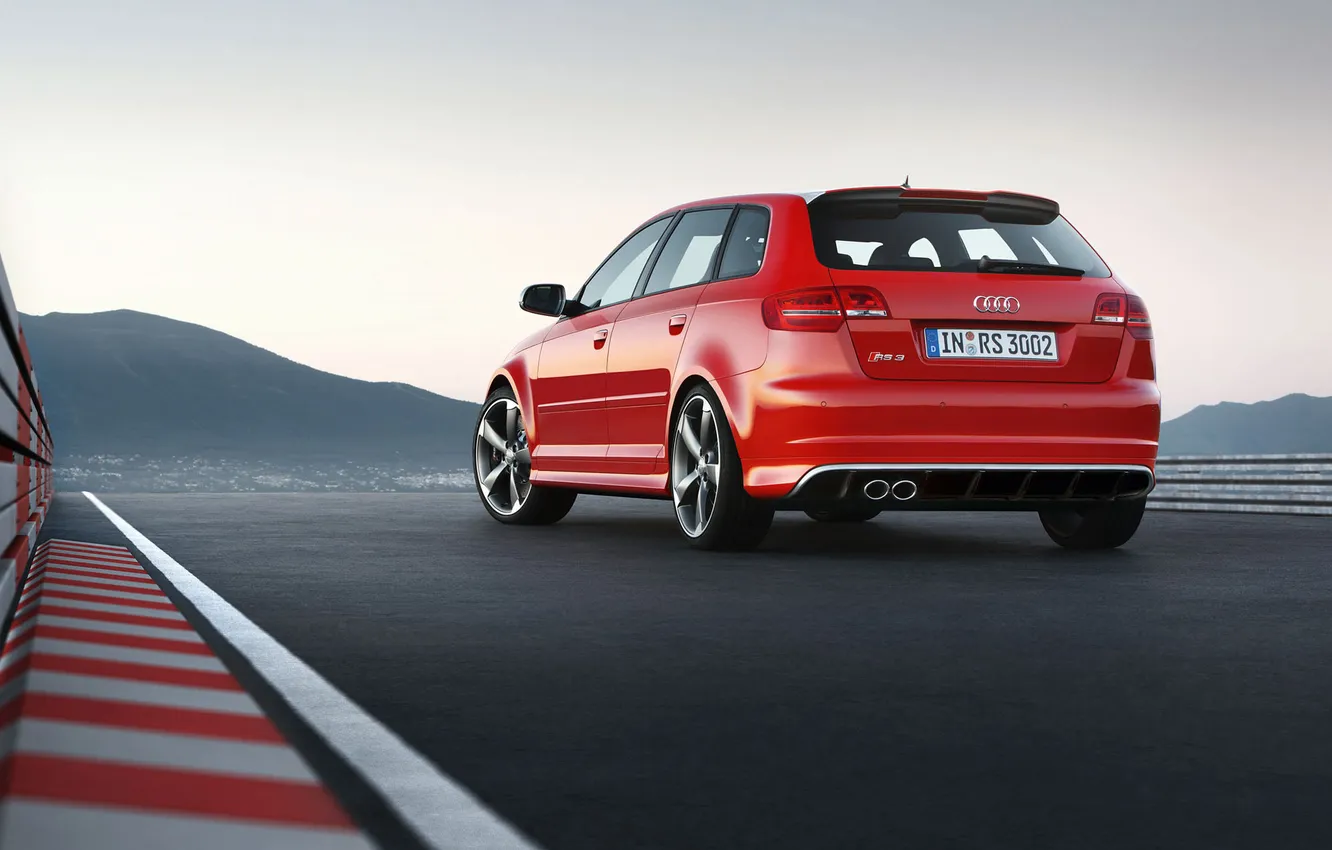 Photo wallpaper road, machine, Audi, Audi, cars, photos, car Wallpaper, RS3