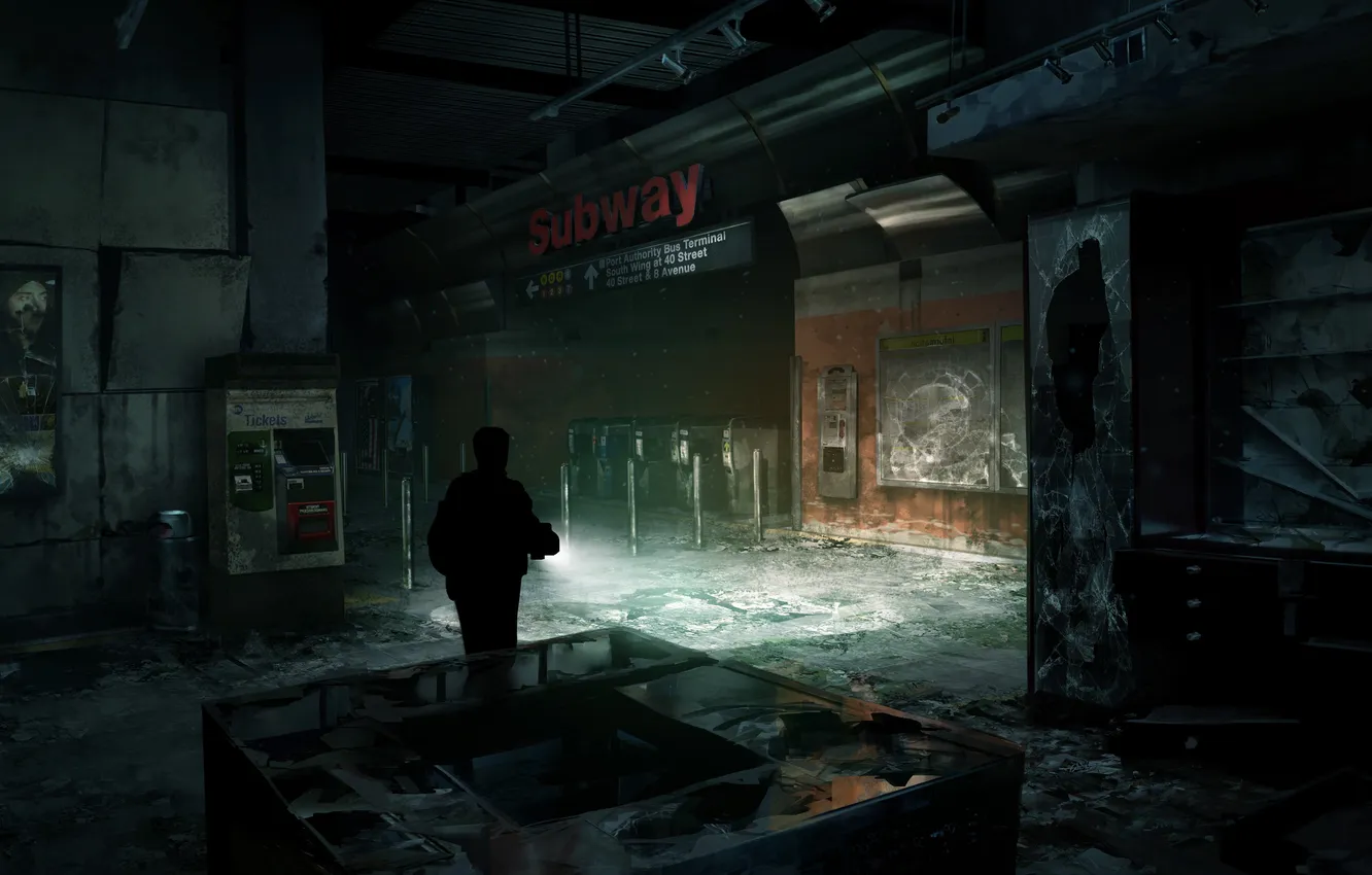 Photo wallpaper The Last of Us, Some of us, supermarket, Subway