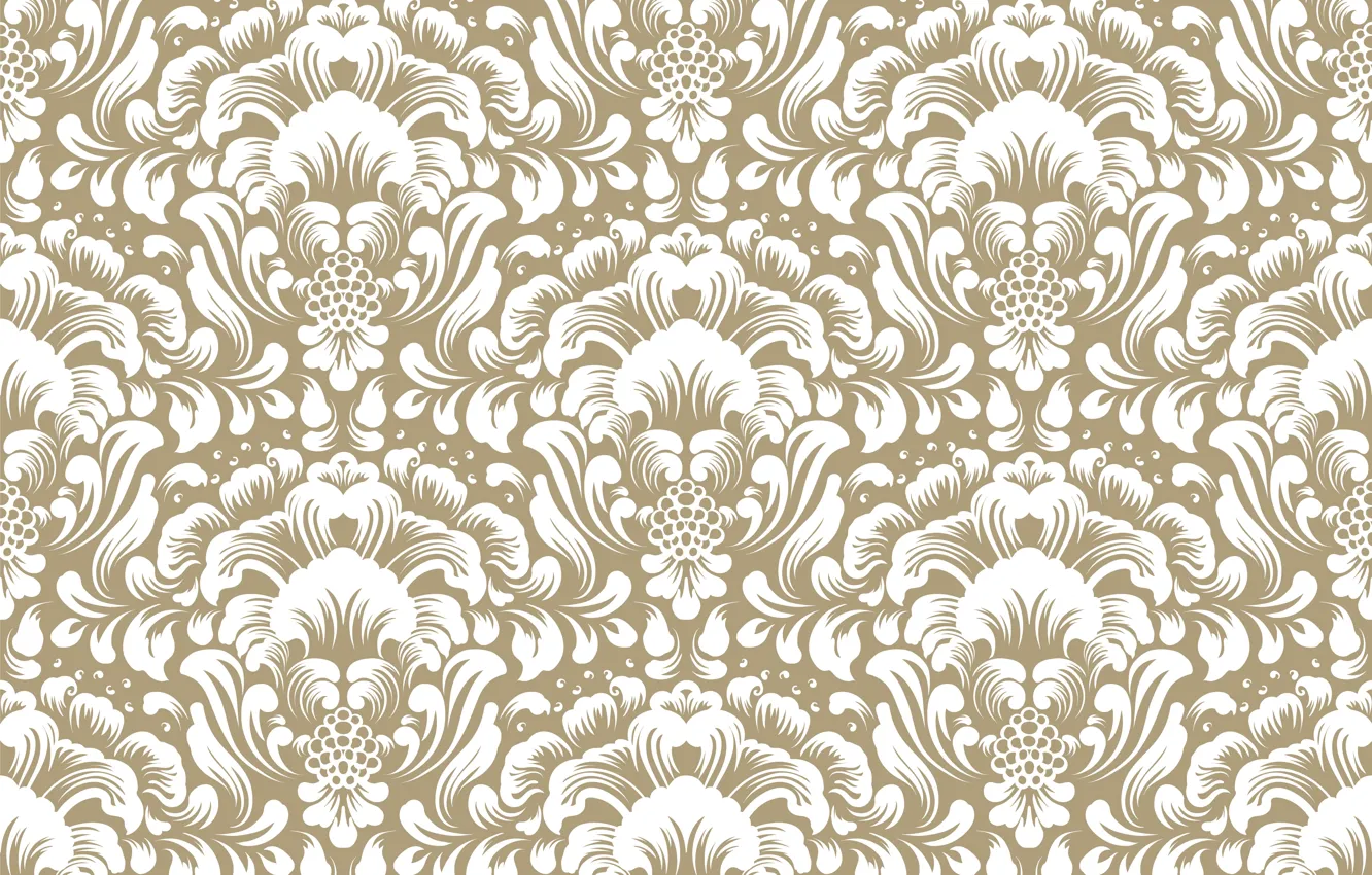 Photo wallpaper flowers, background, pattern, ornament, vintage, background, seamless