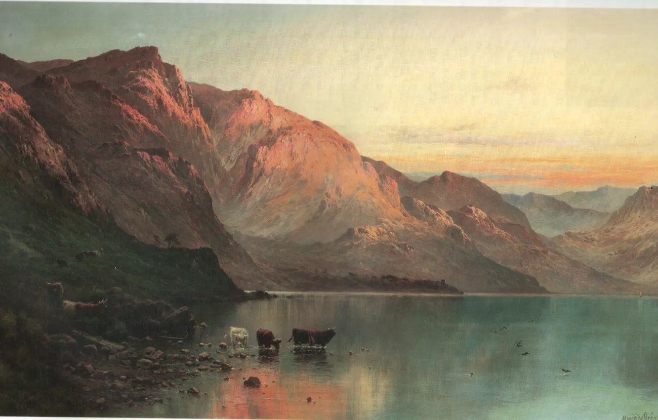 Photo wallpaper mountains, lake, Buffalo, BREANSKI, LOCH AWE