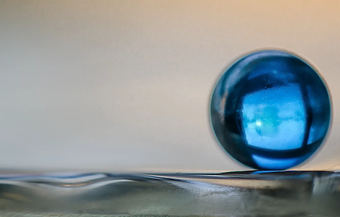 Photo wallpaper blue, transparent, Ball