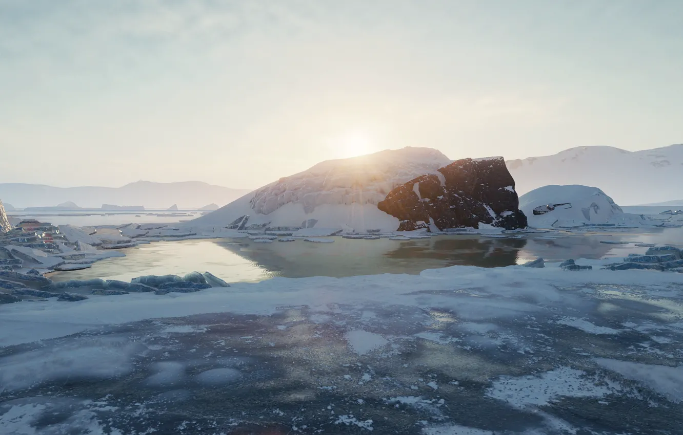 Photo wallpaper landscape, the game, games, WoT, World of Tanks, o-ho