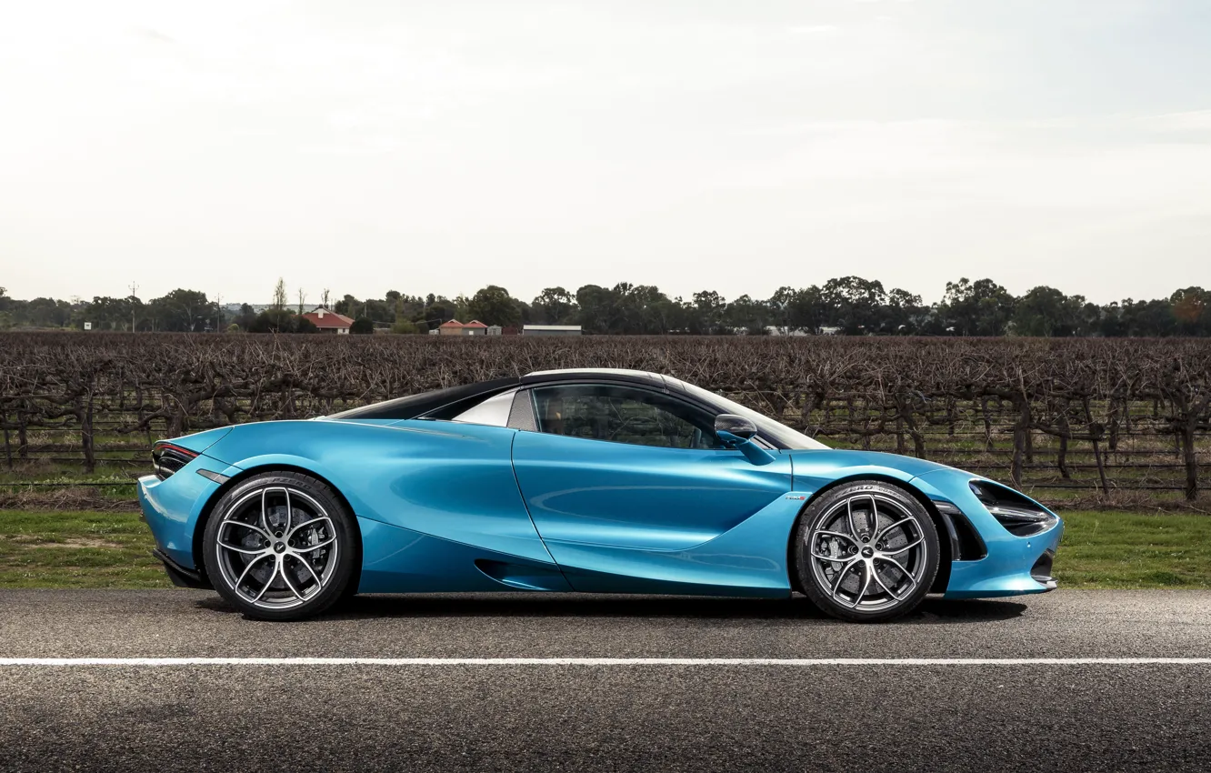 Photo wallpaper McLaren, supercar, side view, Spider, 720S, 2019