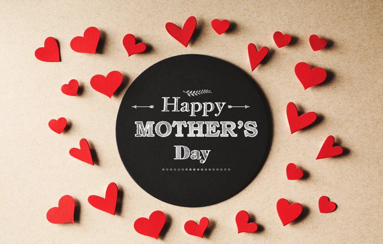 Photo wallpaper love, happy, heart, mom, Mother's Day