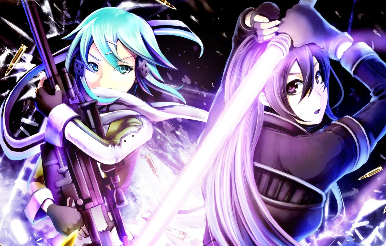 Photo wallpaper girl, anime, art, sword art online, sword art online, kirito