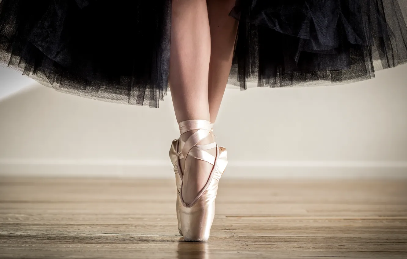 Photo wallpaper feet, skirt, ballerina, Pointe shoes