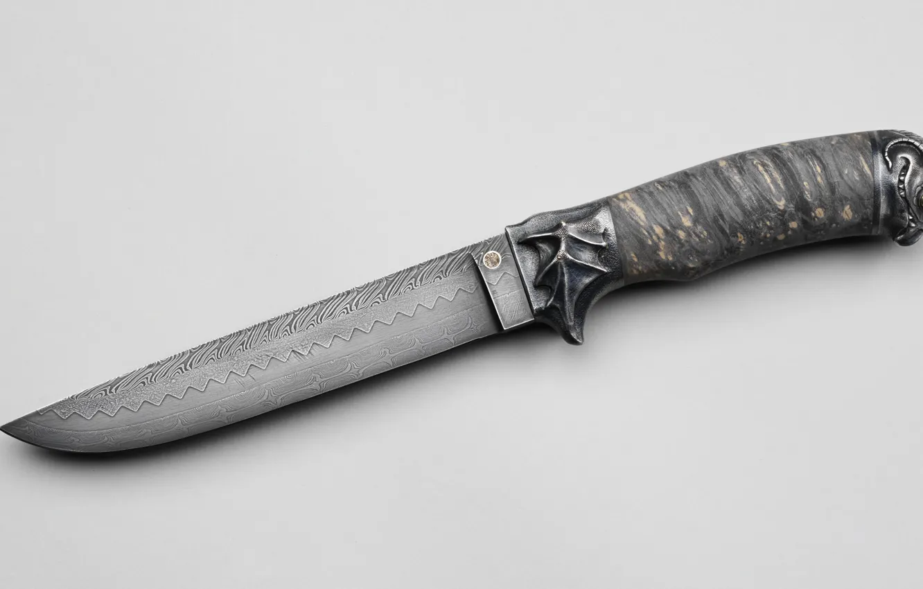 Photo wallpaper weapons, pattern, knife, Damascus steel
