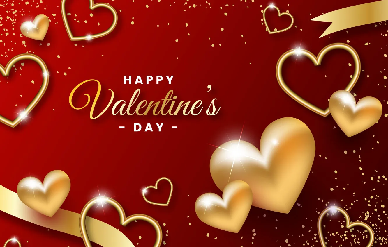 Photo wallpaper love, holiday, heart, hearts, Valentine's day, Valentine's day