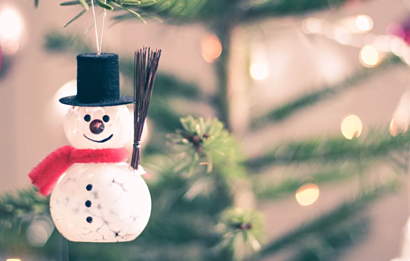 Photo wallpaper toy, new year, Christmas, snowman