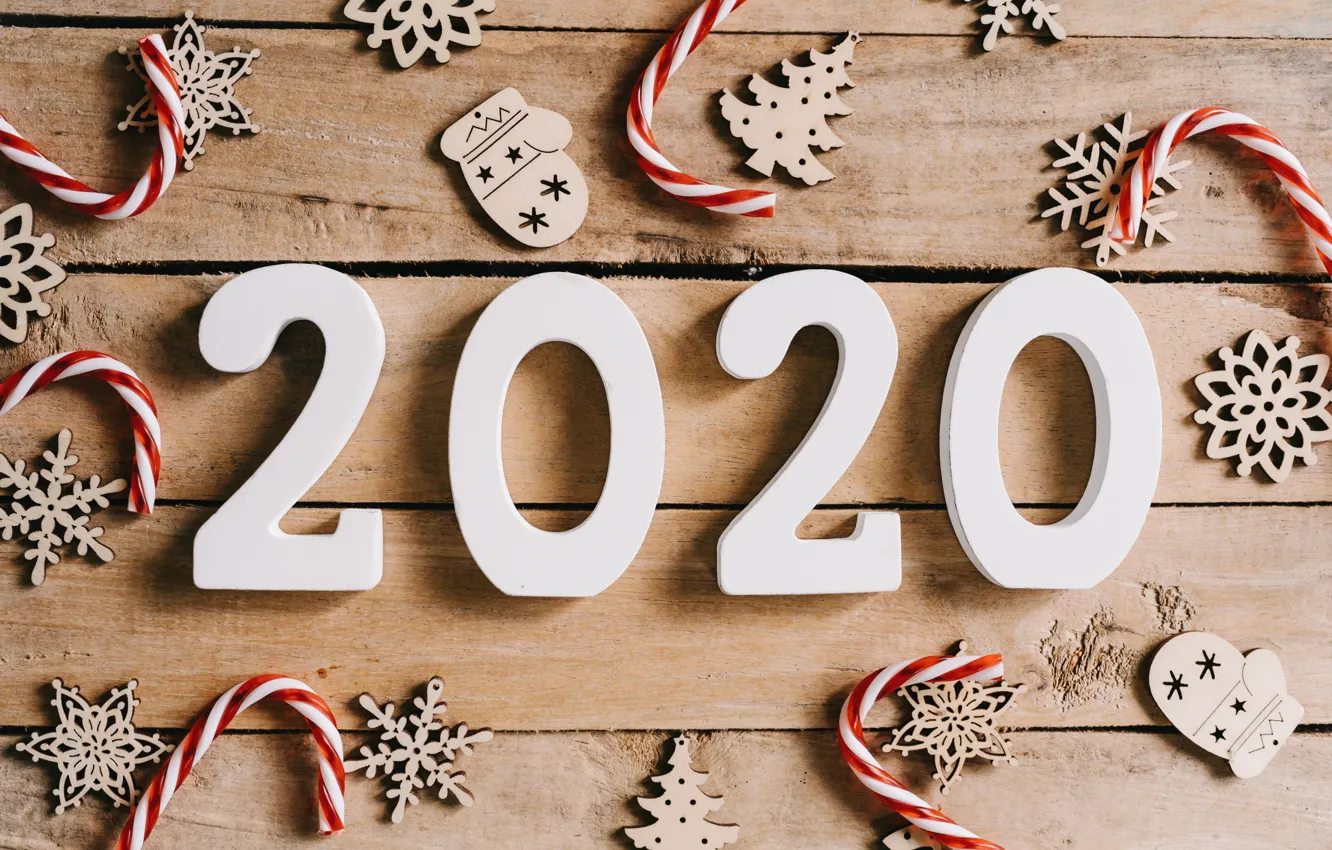 Photo wallpaper decoration, snowflakes, new year, wood, New Year, snowflakes, decoration, Happy