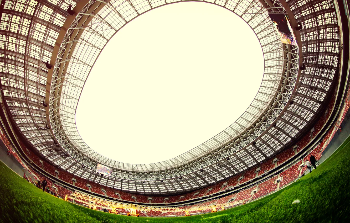 Photo wallpaper Field, Sport, Football, Roof, Russia, Stadium, Luzhniki, Stadium