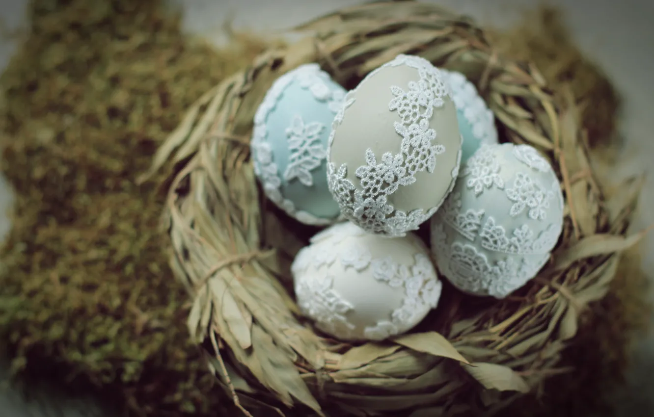 Photo wallpaper holiday, spring, eggs