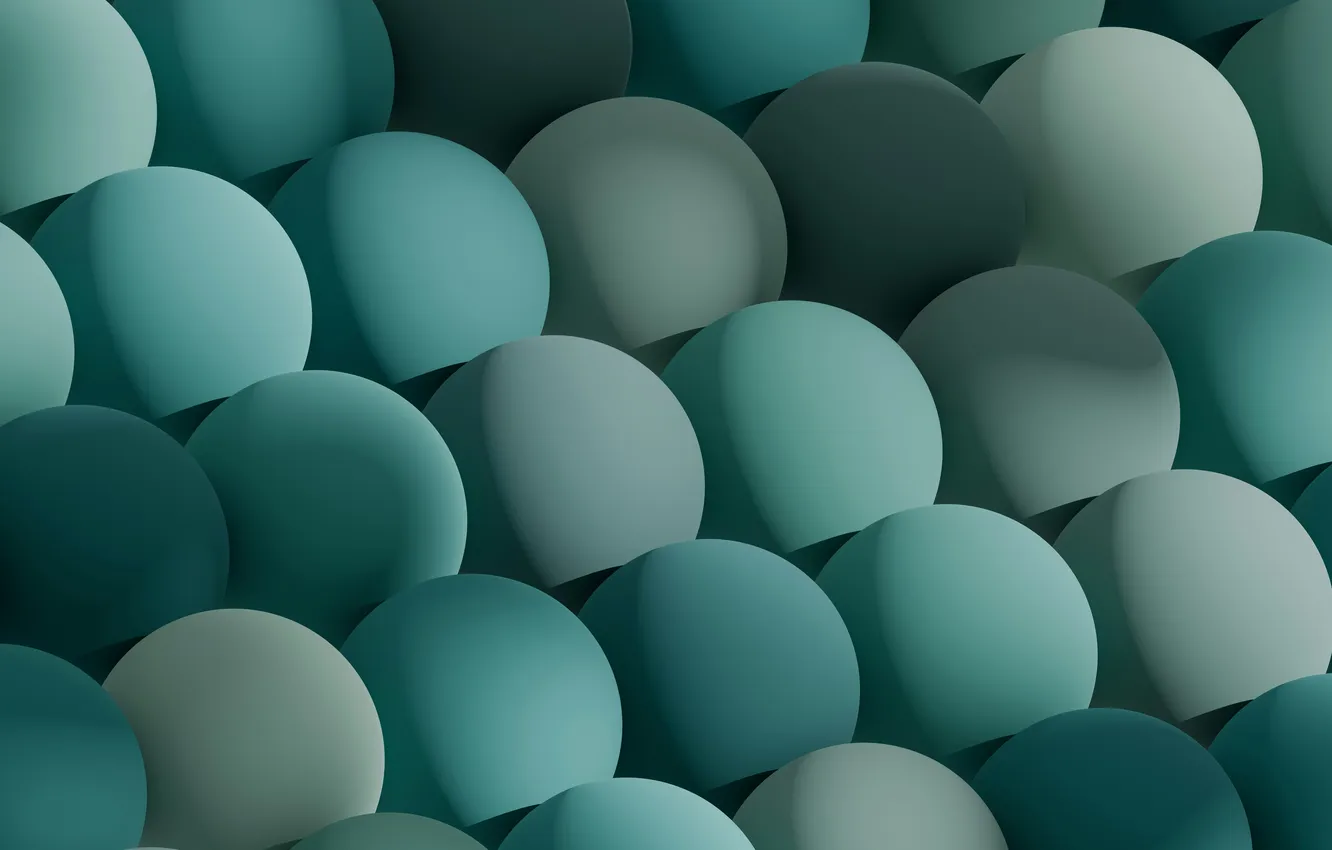 Photo wallpaper abstraction, balls, 3d Art