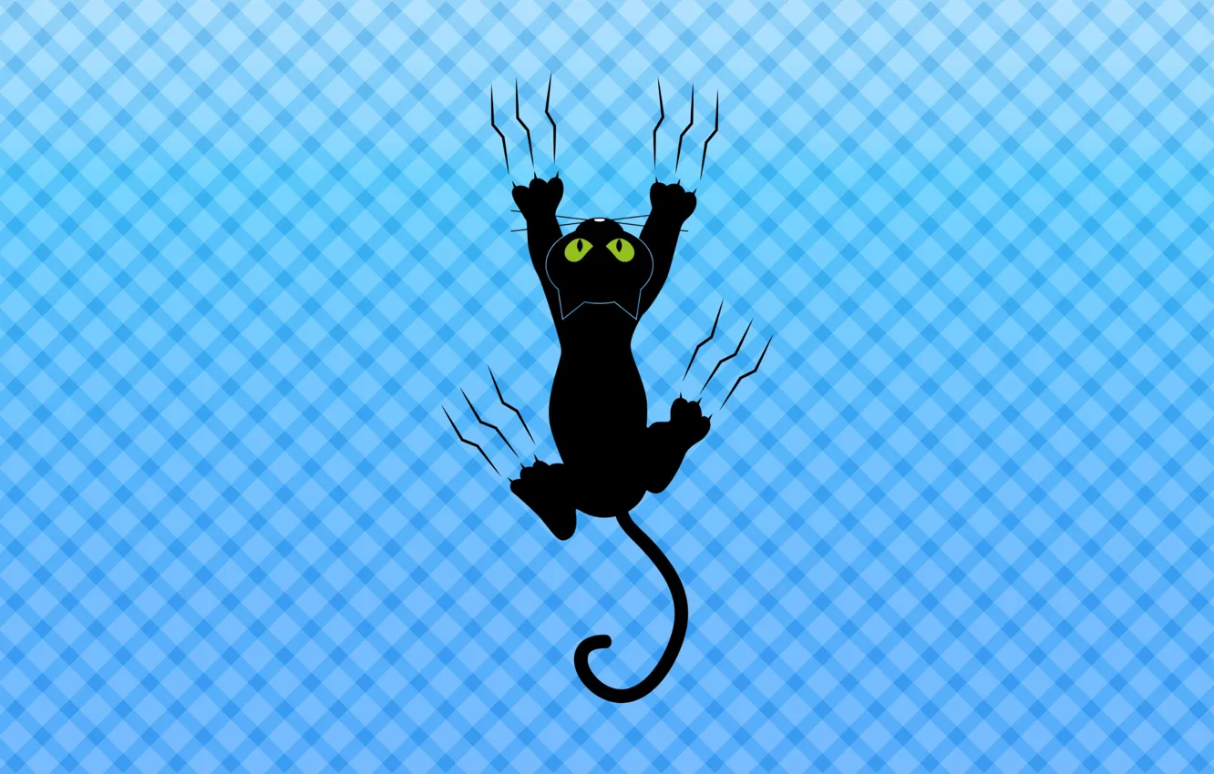 Photo wallpaper cat, Wallpaper, wallpaper, cat, animation, black cat, black cat, clipart