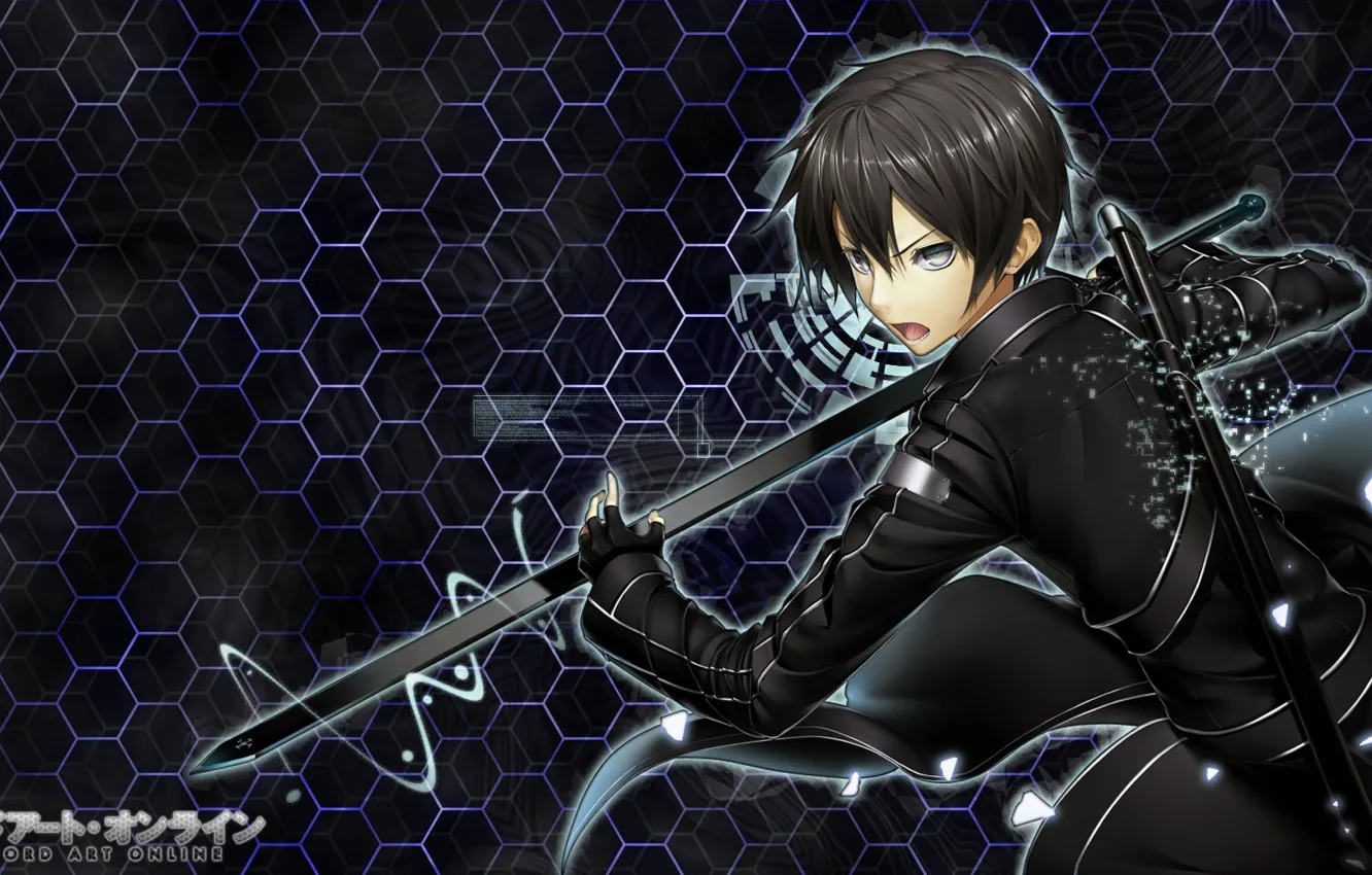 Photo wallpaper sword, game, anime, short hair, katana, boy, MMORPG, hero