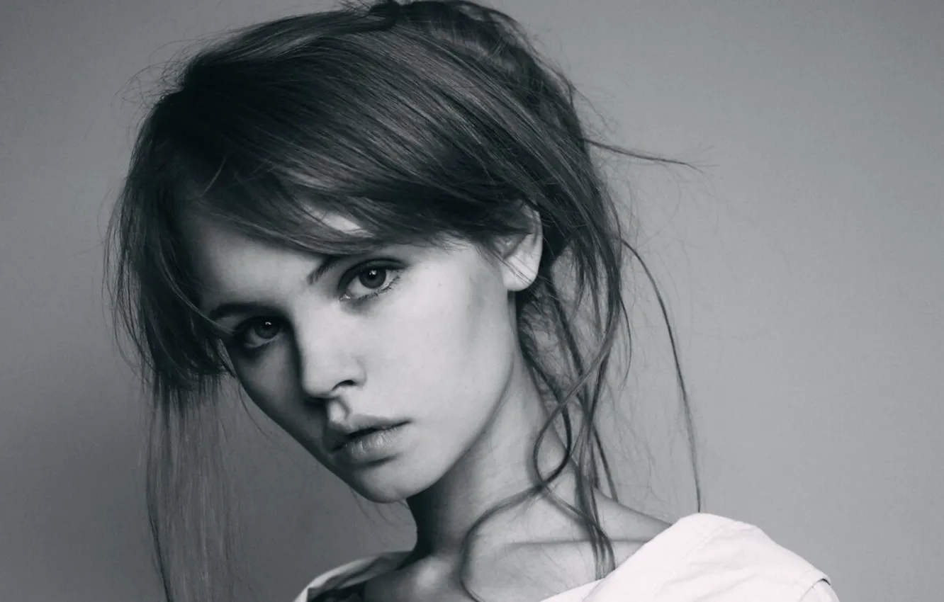 Photo wallpaper girl, photo, model, black and white, beautiful, Anastasia Shcheglova