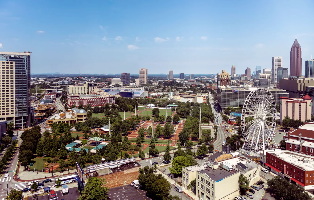 Photo wallpaper the sky, city, the city, building, home, skyscrapers, Parking, USA