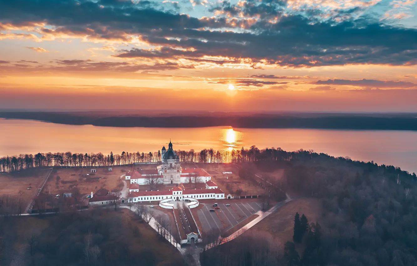 Photo wallpaper the monastery, Lithuania, Kaunas, Pažaislis