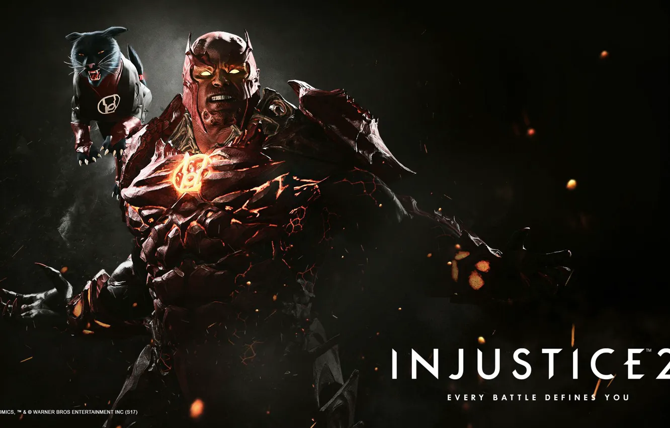 Photo wallpaper cat, Rage, NetherRealm Studios, red lantern, Injustice 2, Atrocitus, Dex-Starr