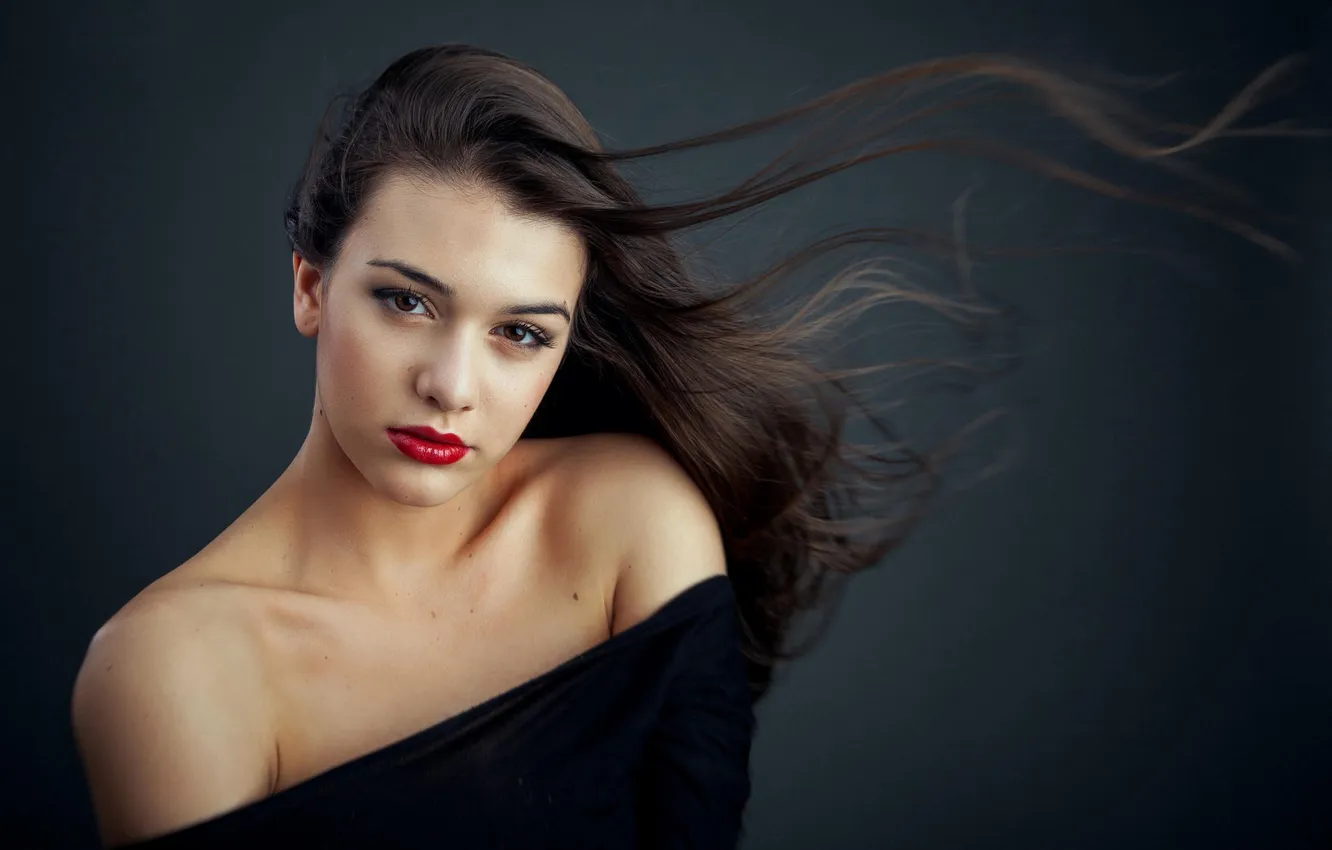 Photo wallpaper hair, makeup, brown-eyed