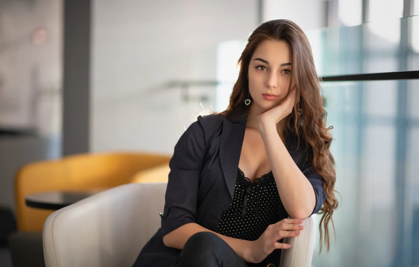 Photo wallpaper girl, pretty, portrait, Charming