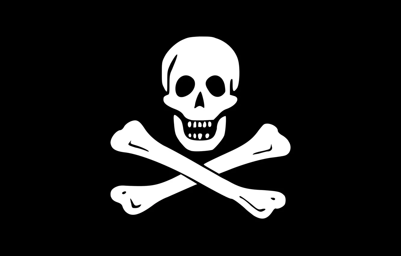 Photo wallpaper Pirate Flag, Jolly Roger, Jolly Roger, Skull and bones, Edward England