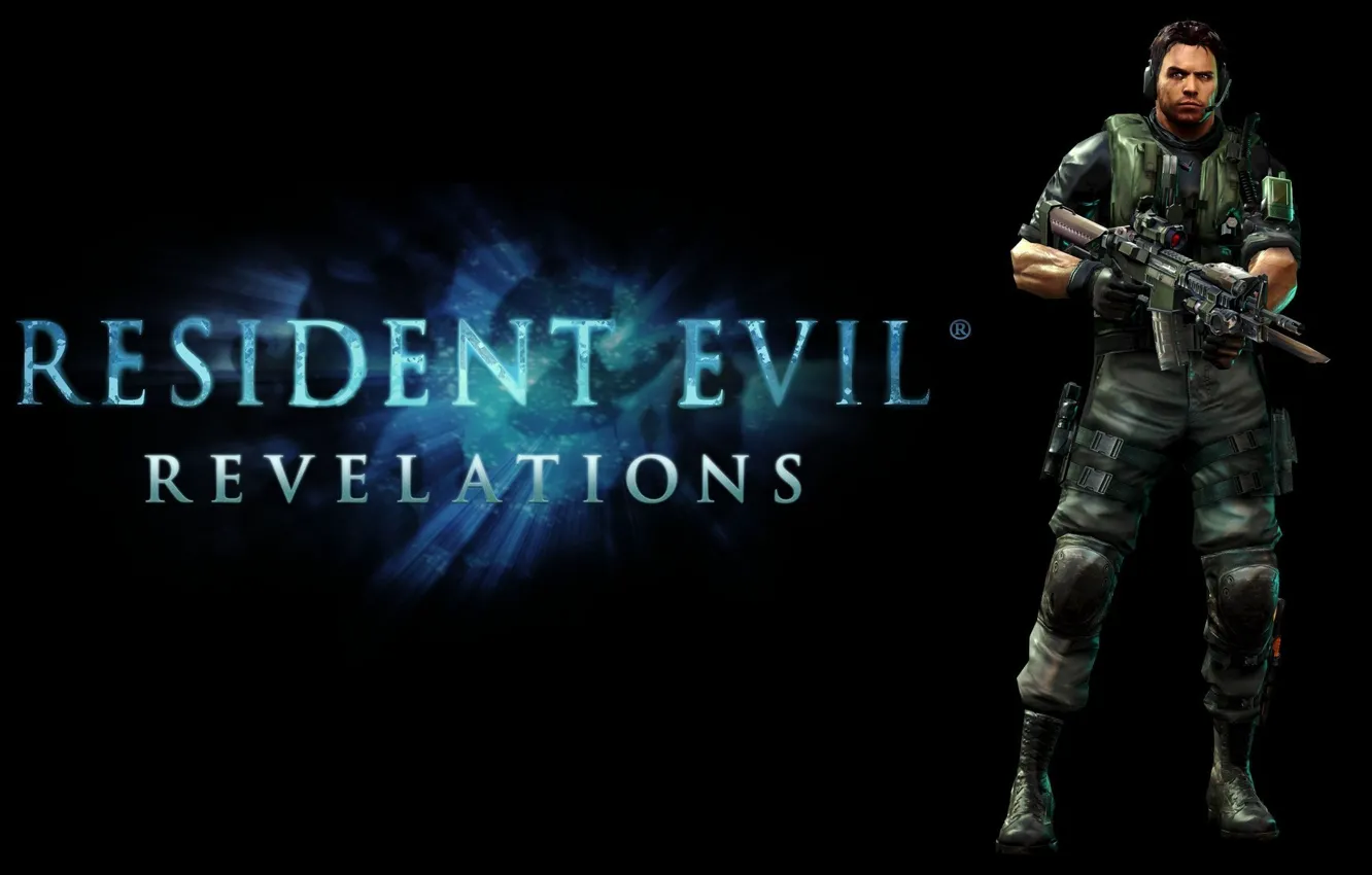 Photo wallpaper gun, pistol, biohazard, soldier, weapon, Resident Evil, rifle, knife