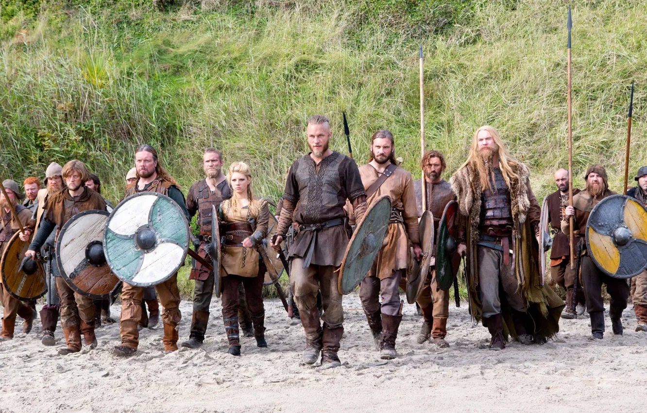 Photo wallpaper sand, warrior, the series, Vikings, historical, The Vikings, Travis Fimmel
