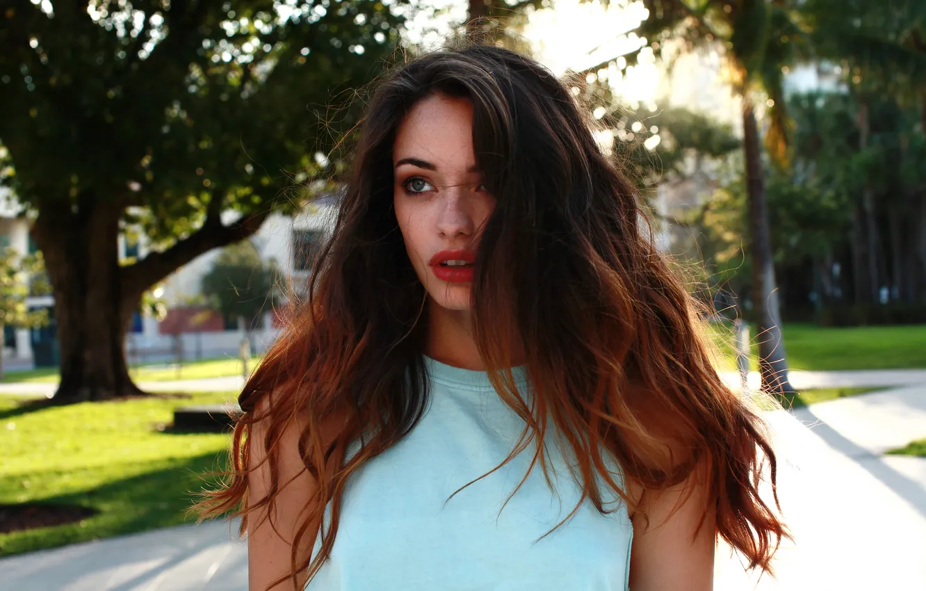 Photo wallpaper look, girl, background