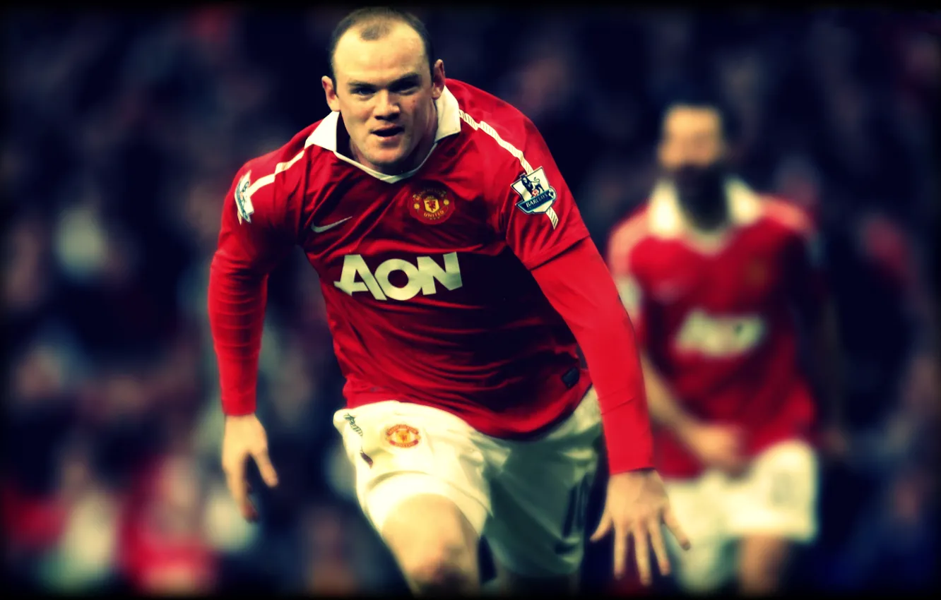 Photo wallpaper football, England, football, Premier League, England, Manchester United, Giggs, Wayne Rooney