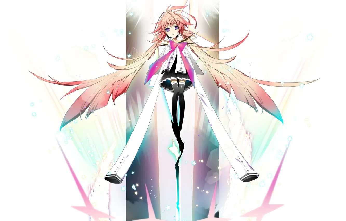 Photo wallpaper girl, art, form, schoolgirl, bow