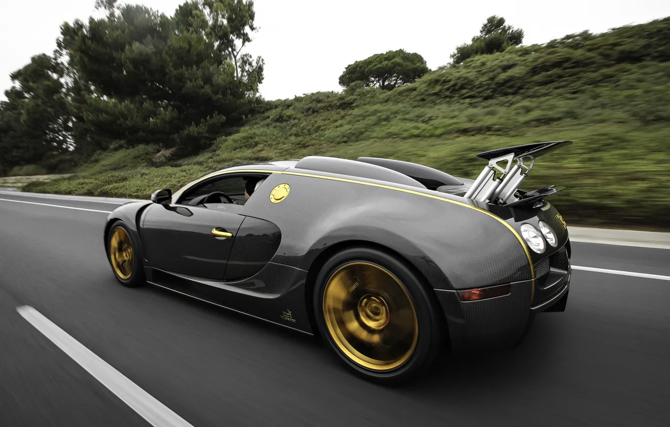 Photo wallpaper Bugatti, Veyron, Mansory Vincero Linea D'oro