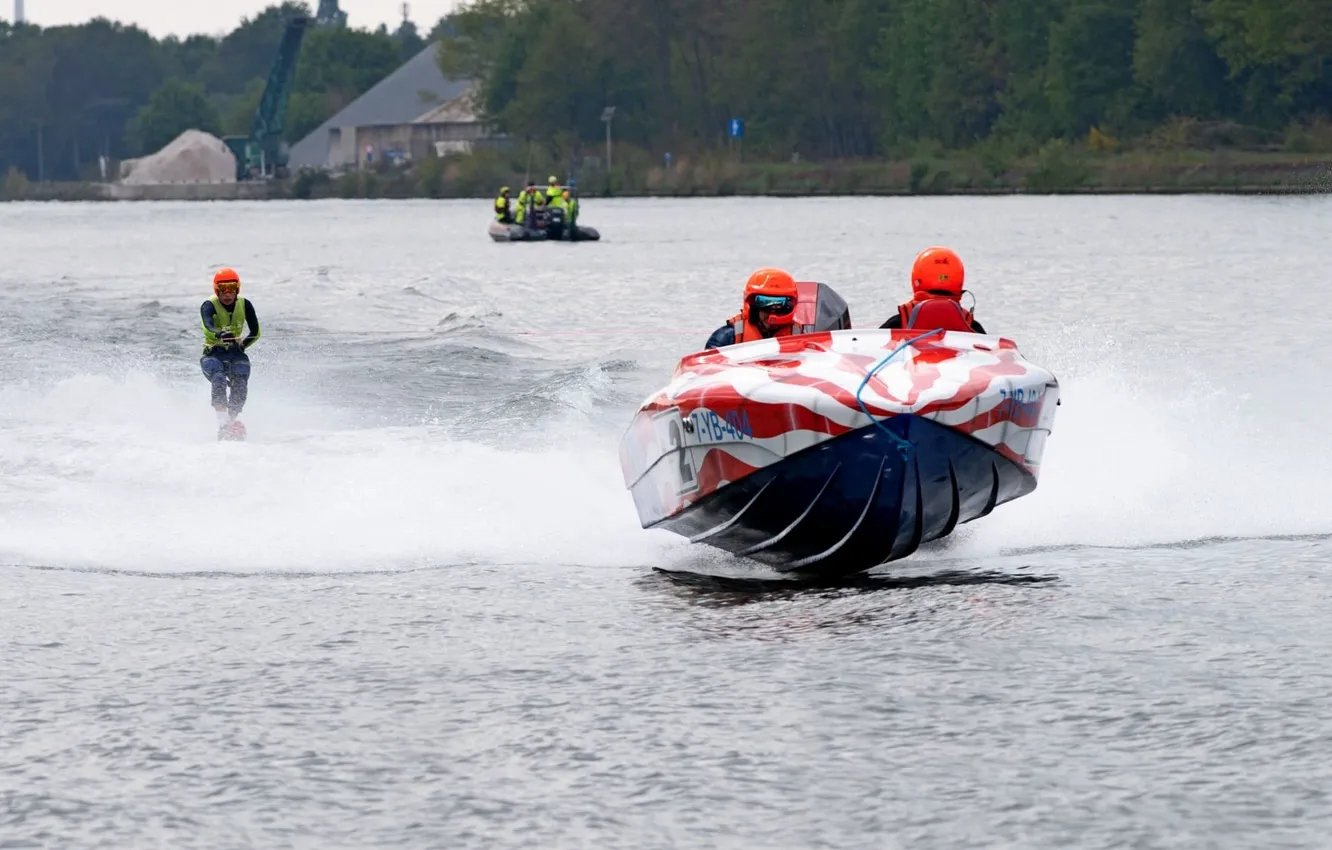 Photo wallpaper race, boat, speed
