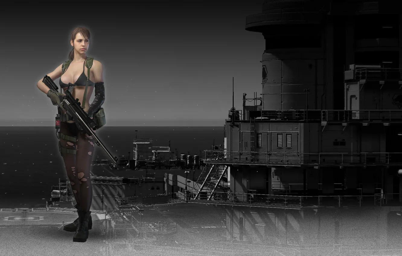 Photo wallpaper Konami, Metal Gear Solid V: The Phantom Pain, Hideo Kojima, The Phantom Pain, Quiet, diamond …