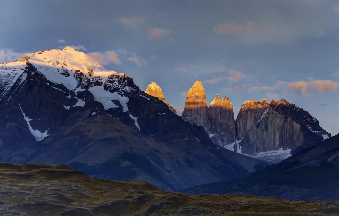 Photo wallpaper mountains, Chile, Torres Del Paine