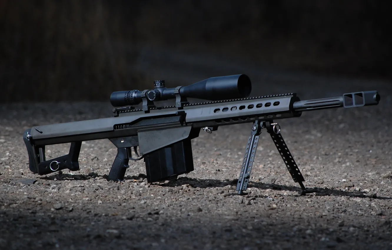 Photo wallpaper weapons, sniper rifle, heavy, Barrett M82