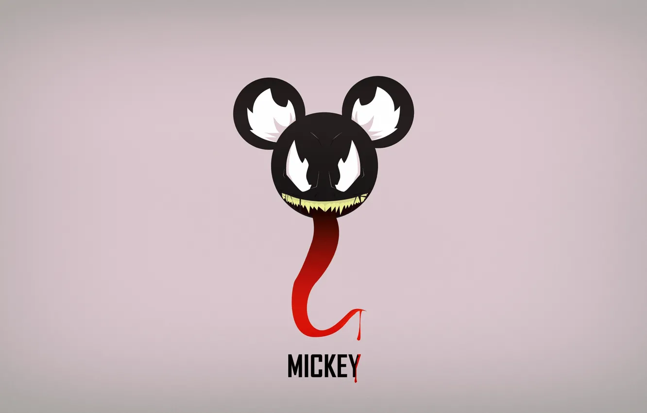 Photo wallpaper language, background, minimalism, art, Miku, Mickey Mouse, Venom, by Dean Currency