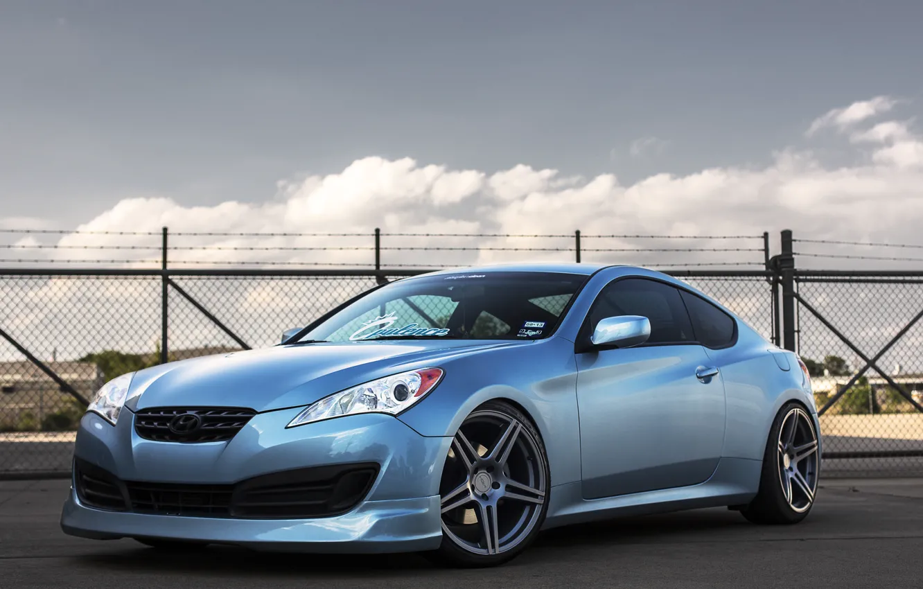 Photo wallpaper profile, blue, blue, hyundai, Hyundai, genesis, Genesis