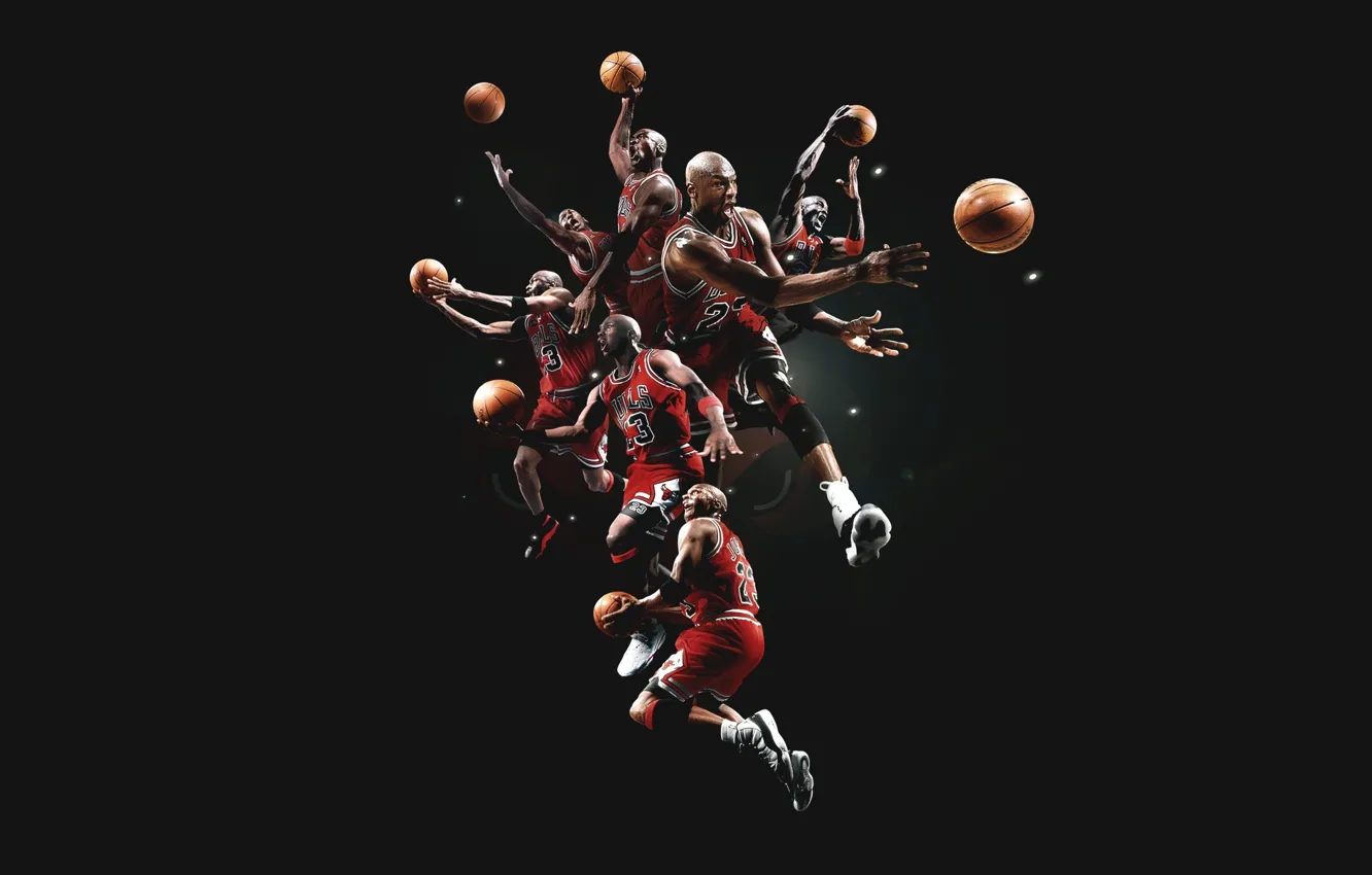 Photo wallpaper Basketball, Michael Jordan, Chicago Bulls, Legend, Player