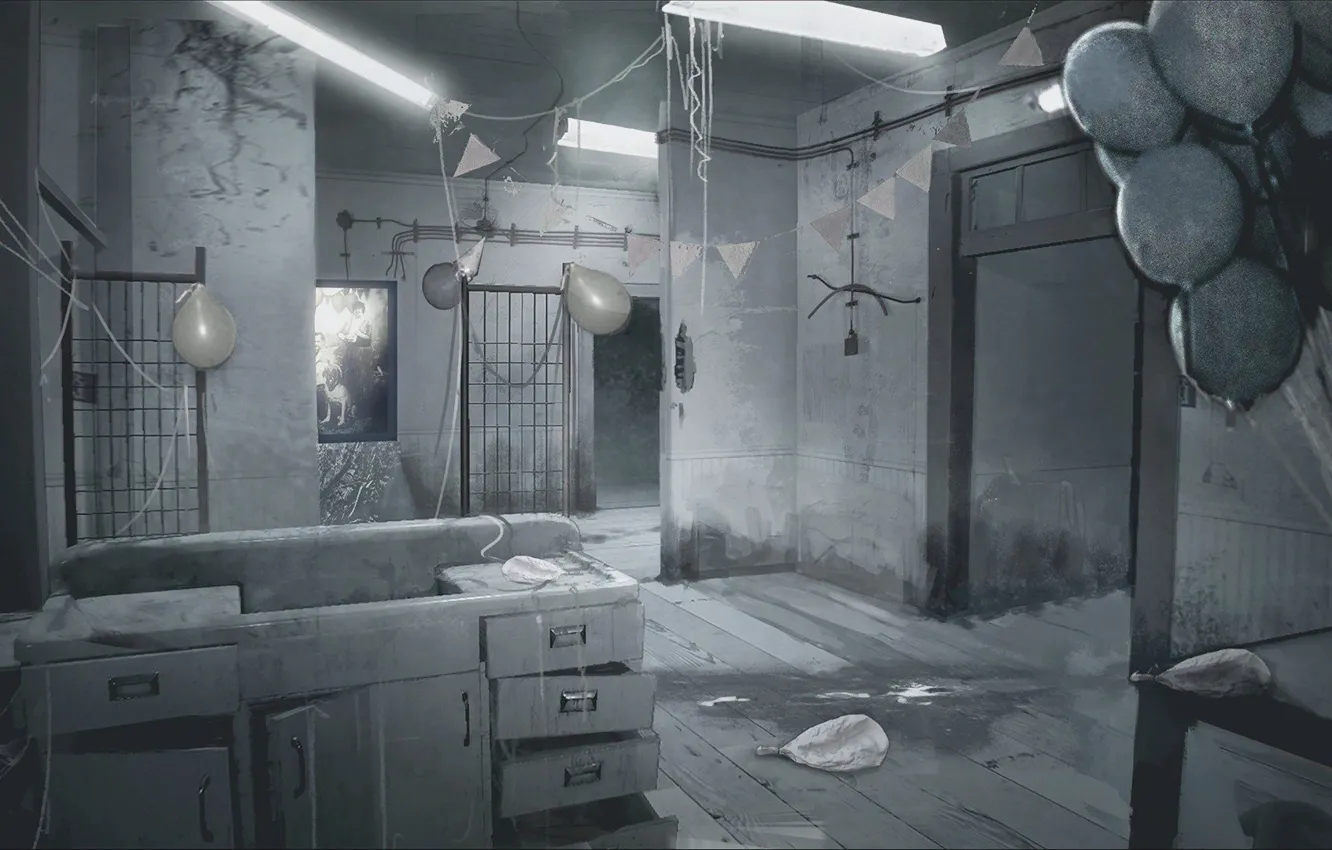 Photo wallpaper dark, Resident Evil, room, kongbu
