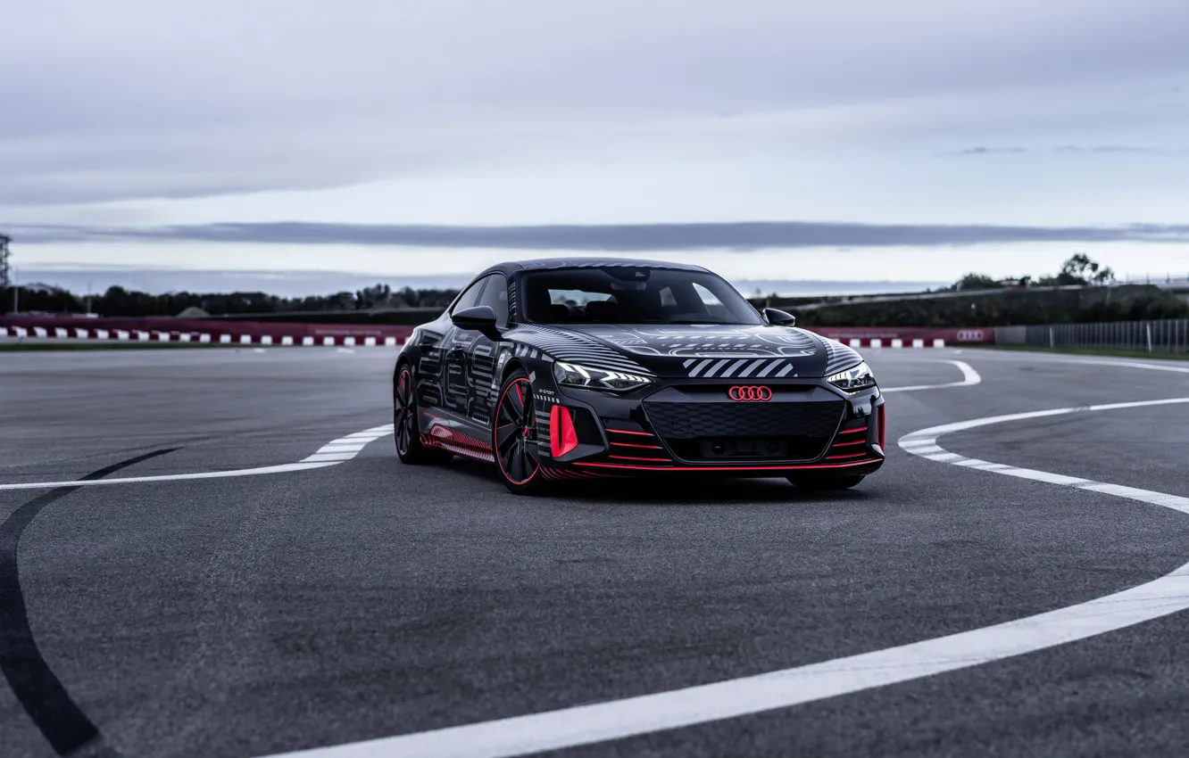 Photo wallpaper asphalt, Audi, coupe, 2020, RS e-Tron GT Prototype