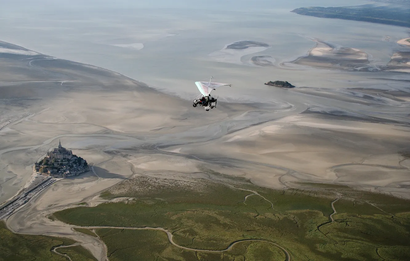 Photo wallpaper flight, view, height, space, trike