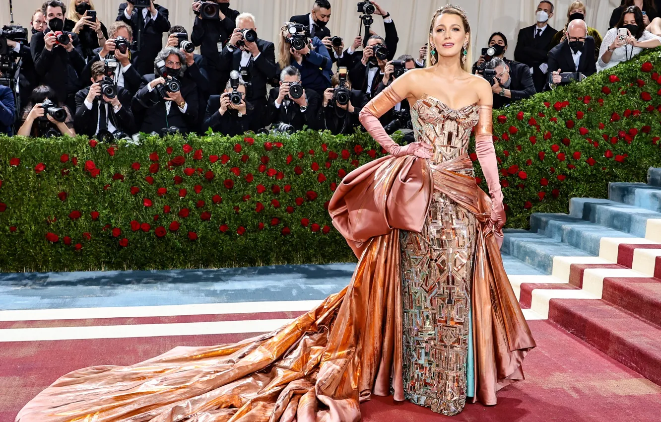 Photo wallpaper posing, dress, actress, blonde, ladder, outfit, beautiful, photographers
