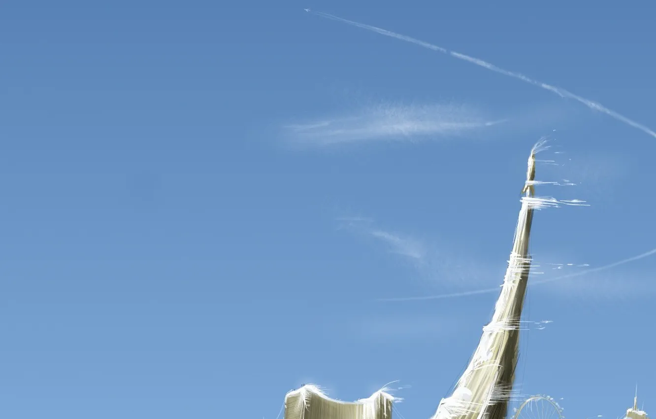 Photo wallpaper winter, the wind, building, Blue